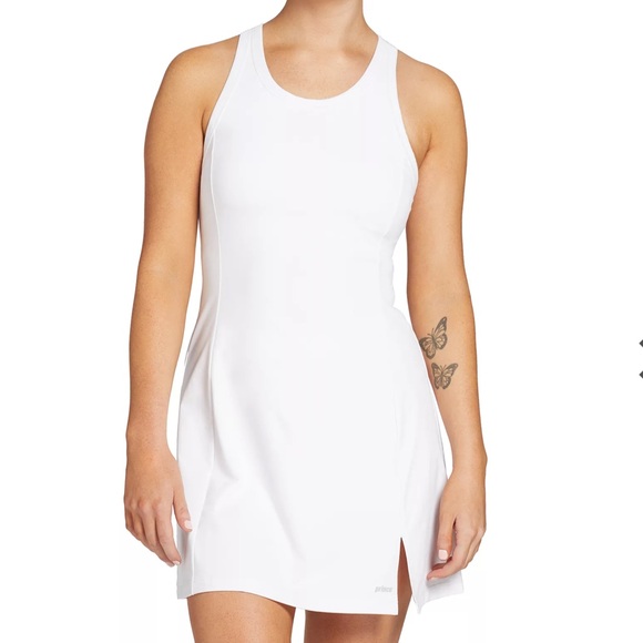 Prince Women's Large Key Hole White Tennis Dress - Picture 1 of 6